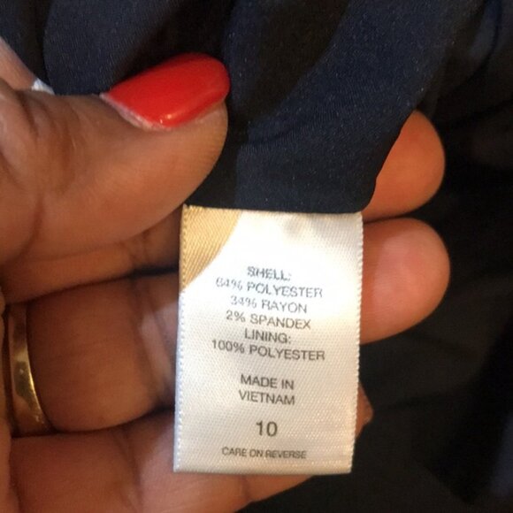 7th AVENUE By New York & Co. Sleeveless Navy Plaid Sheath Dress fully Lined-10 - Picture 13 of 13